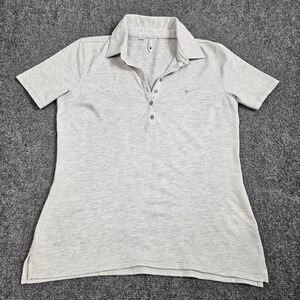 Travis Mathew Polo Shirt Women Small Gray Golf Casual Chic Capsule Wardrobe Norm